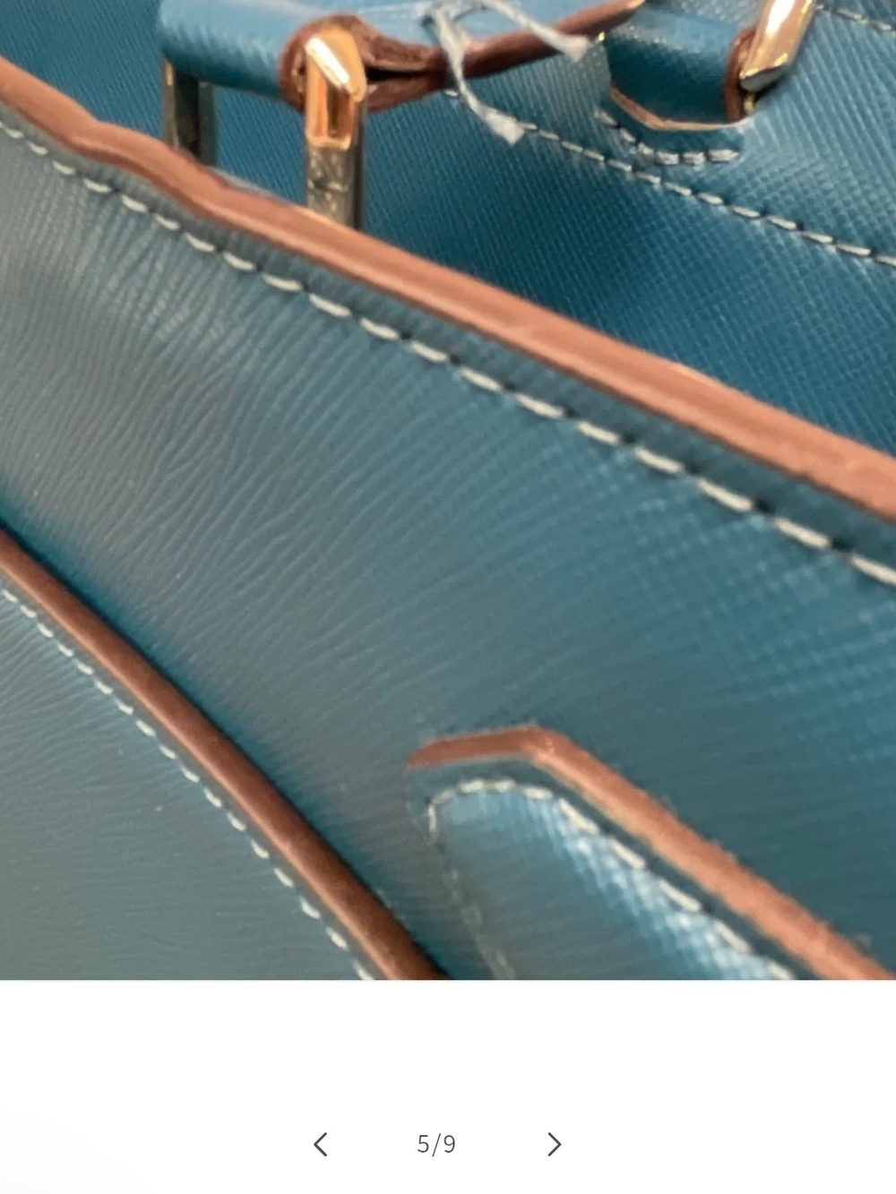 KATE SPADE Purse New York Teal Leather Satchel Bag - Picture 6 of 10